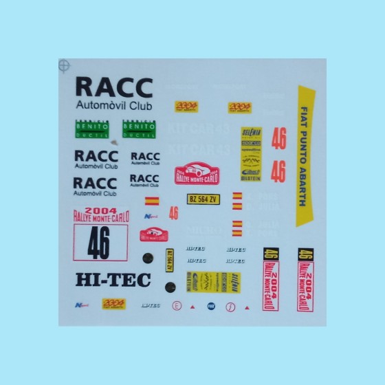 Calcas Fiat Punto Super 1600 Montecarlo 2004